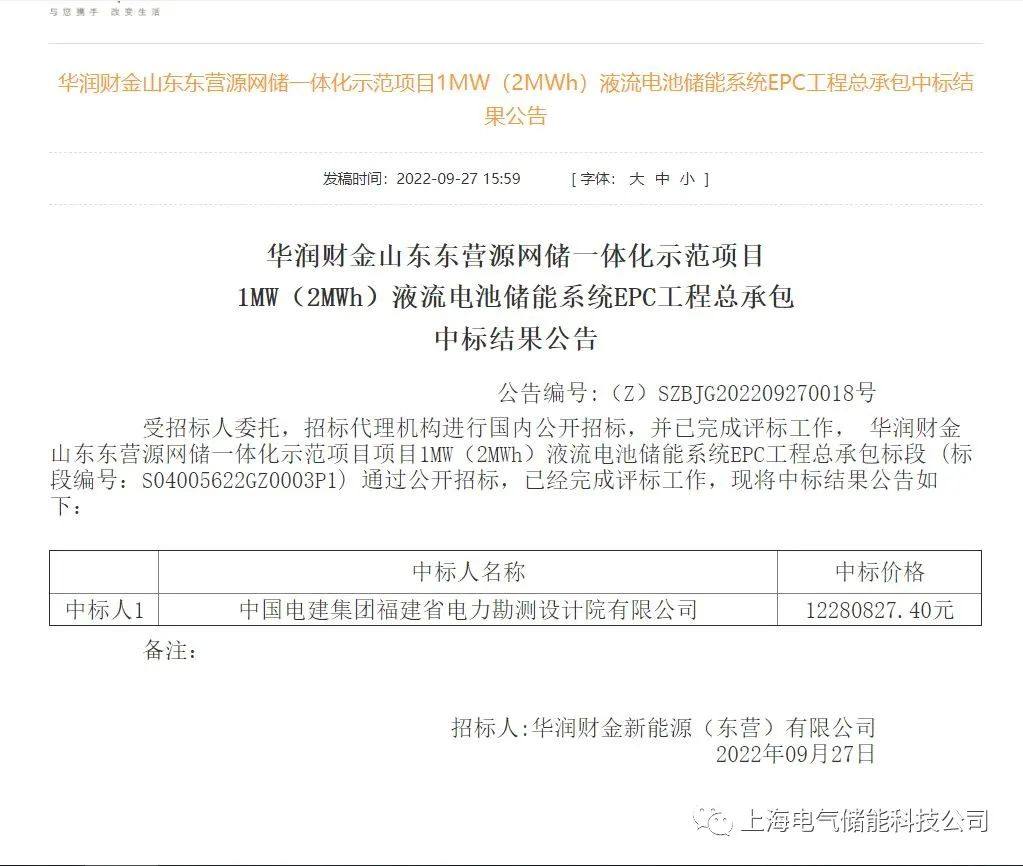 连中两标！上海电气储能公司山东市场捷报频传