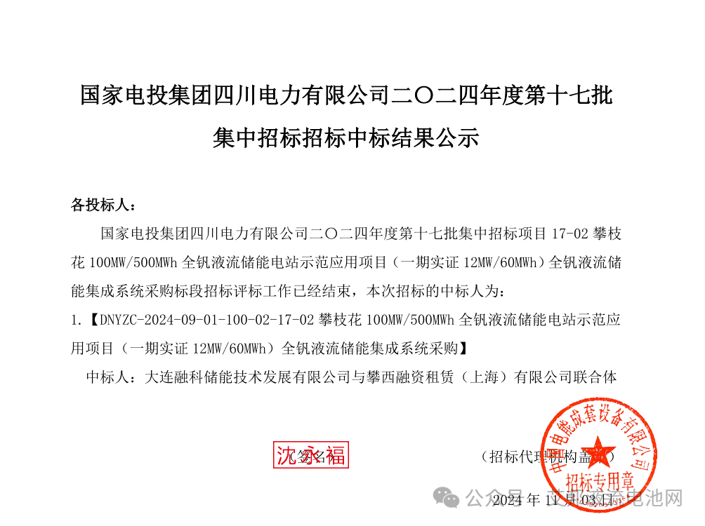 钒电解液“收储+租赁”建设运营模式取得突破性进展