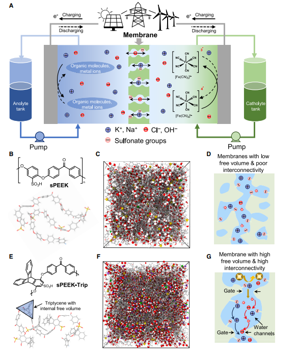 膜技术前沿丨中国科学院大连化学物理研究所李先锋研究员团队Joule：液流电池核心技术突破——新型离子膜实现高效稳定双输运
