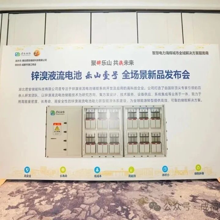君安储能锌溴液流电池 “乐山 1 号” 全场景新品发布